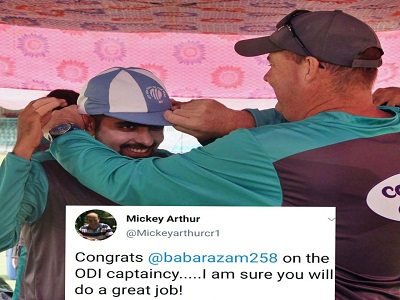 Mickey Arthur Congratulates Babar Azam On Becoming ODI Captain Of Pakistan