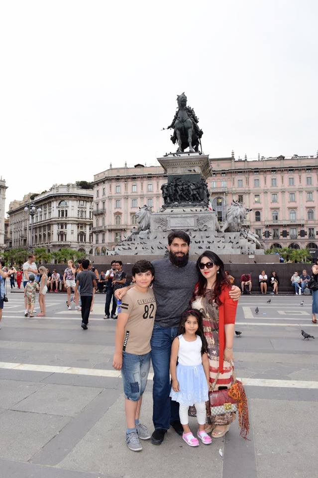 Misbah With His Family In London