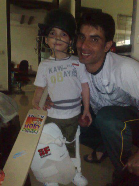 Misbah With His Son