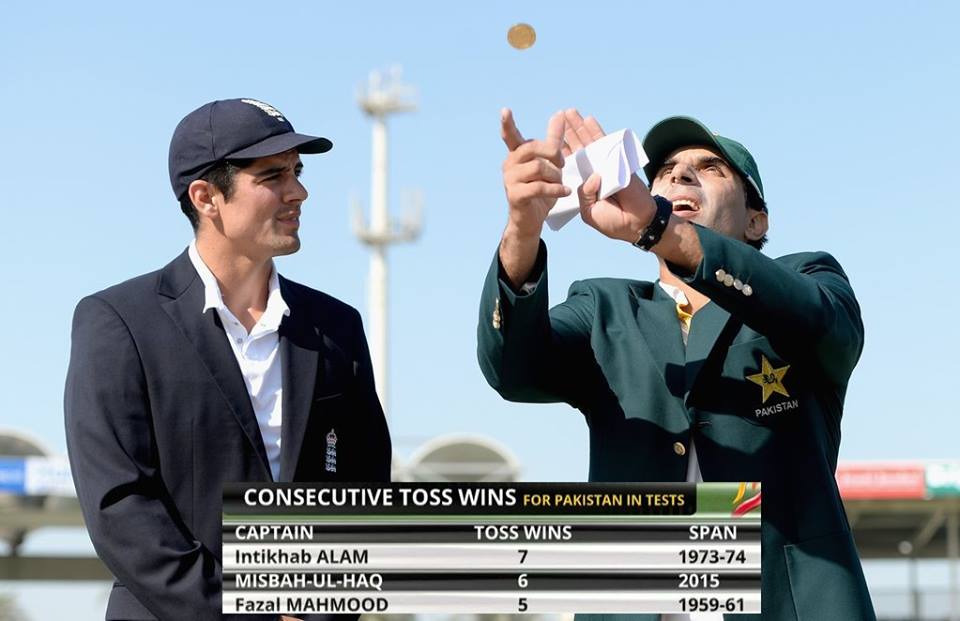Misbah-ul-Haq Wins 6th Consecutive Toss In Test