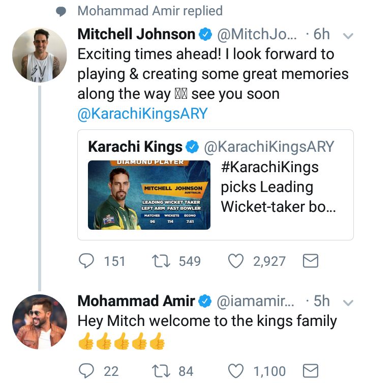 Mitchel Johnson Tweeted After PSL 3 Drafts