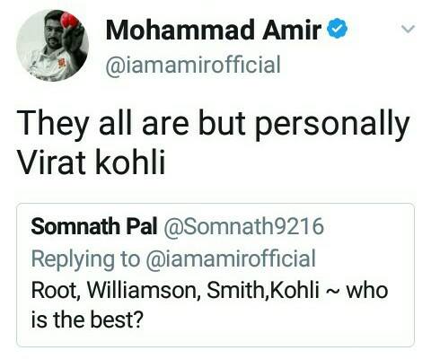 Mohammad Amir Tweet About Kohli