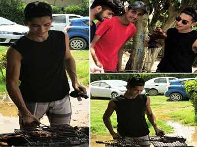 Mohammad Hasnain Enjoying BBQ With His Friends