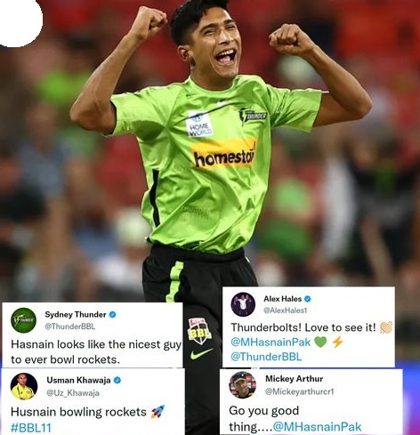 Mohammad Hasnain Praises By Sydney Thunders On His Debut In BBL