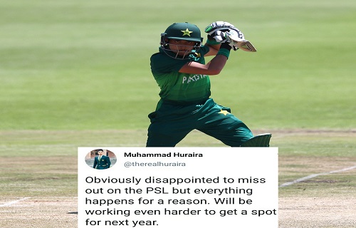 Mohammad Hurraira Shows Disappointment For Not Being Picked In PSL 2021
