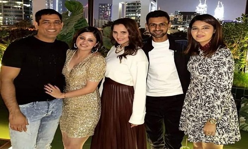 Mr. & Mrs. Shoaib Malik Attended MS Dhoni Wife's Birthday