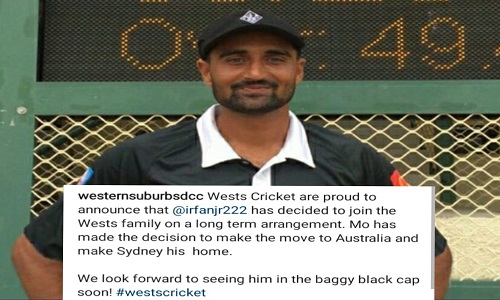 Muhammad Irfan Jr. Has Moved To Australia And He Will Be Representing Western Suburbs Dcc For Next Five Years