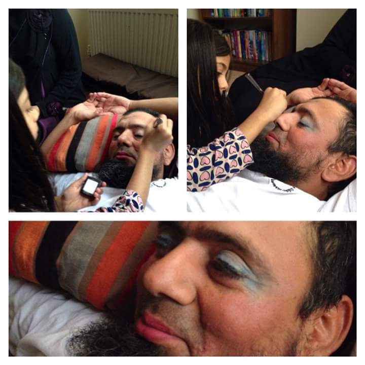 My princess painting my face