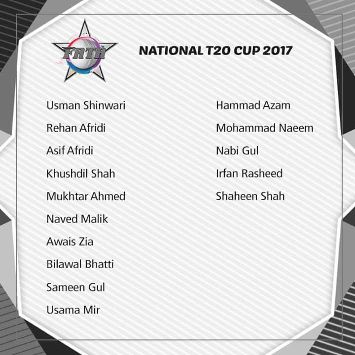 National T20 Cup 2017 FATA