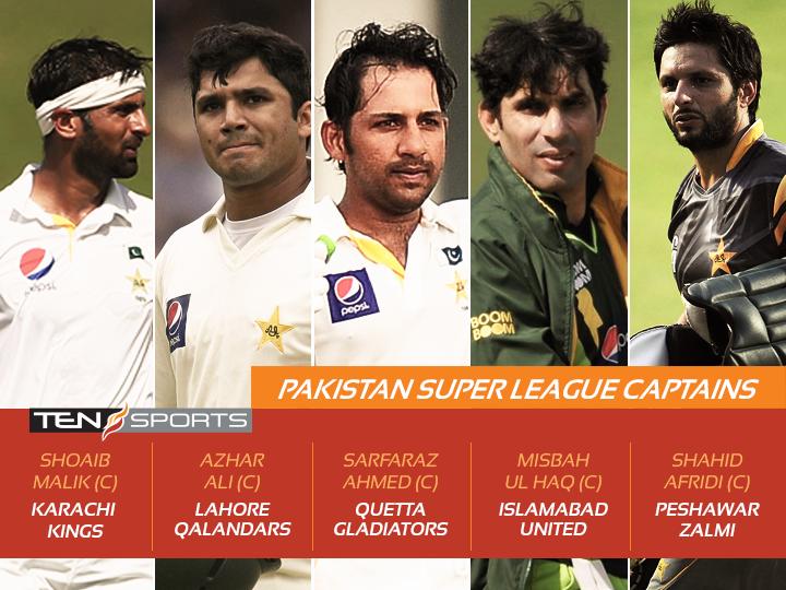 Pakistan Super League Five Franchise Captains