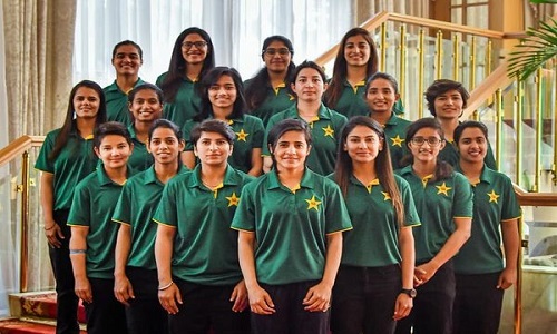 Pakistan Women's Squad Photoshoot Ahead Of Their Departure Of South Africa Tour