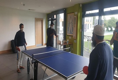 Pakistani Players And Coaching Staff Playing Indoor Games After Giving Covid-19 Test