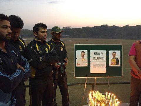 Players From UBL & NBP Paying Tribute To Phil Hughes In Islamabad