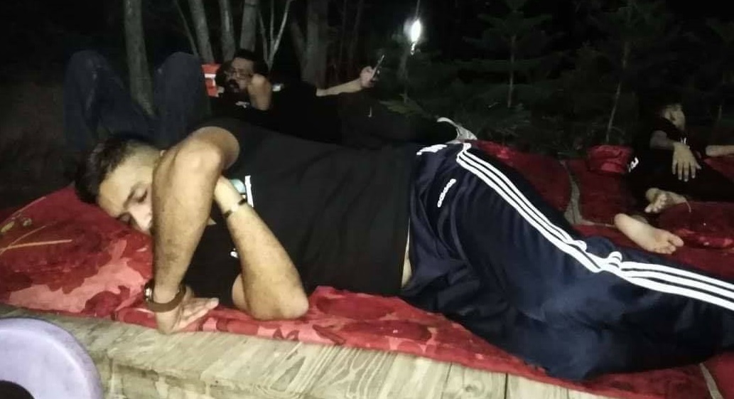 Rumman Raees Taking A Nap At A Local Dhaba On His Return From Balochistan After Distribute Rashan