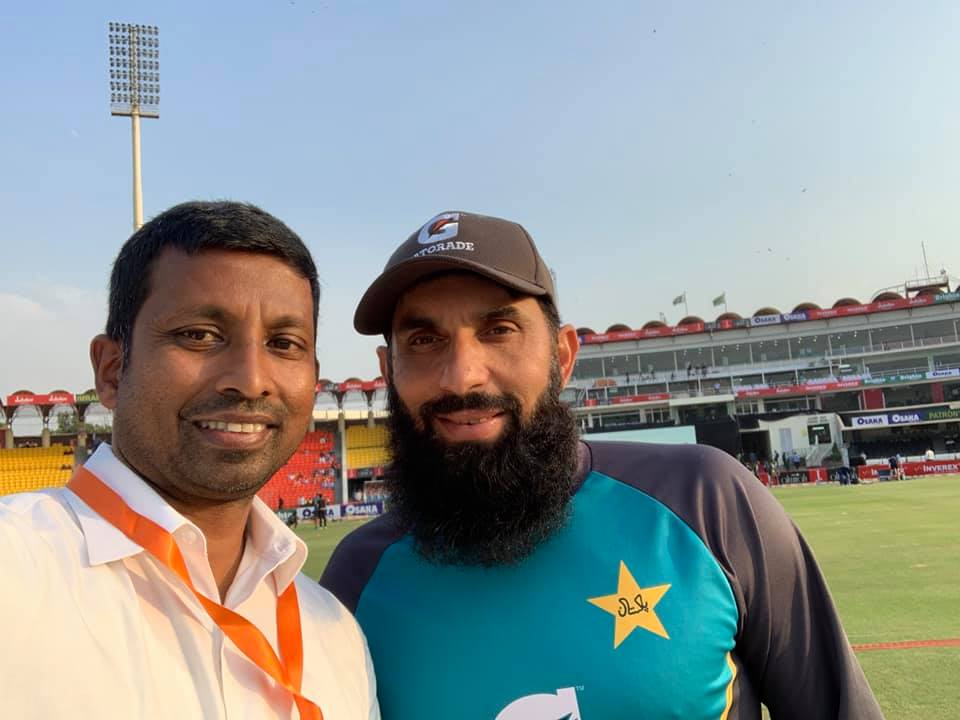 Russel Arnold With Pakistan Head Coach Misbah Ul Haq