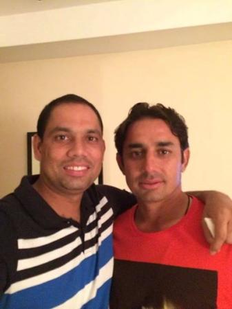 Saeed Ajmal with Zulfiqar Babar