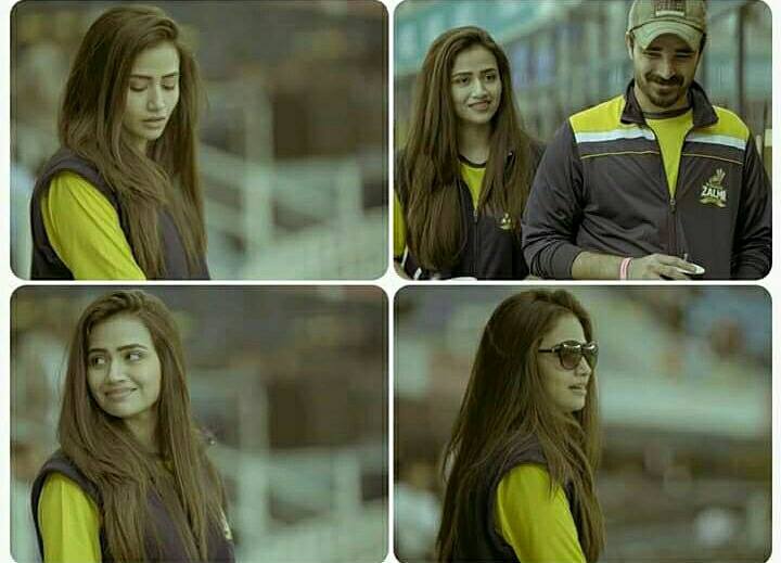 Sana Javaid & Hamza Ali Abbasi at Dubai Supporting Zalmi