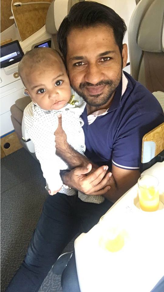 Sarfaraz Traveling To Manchester With His Little Champ