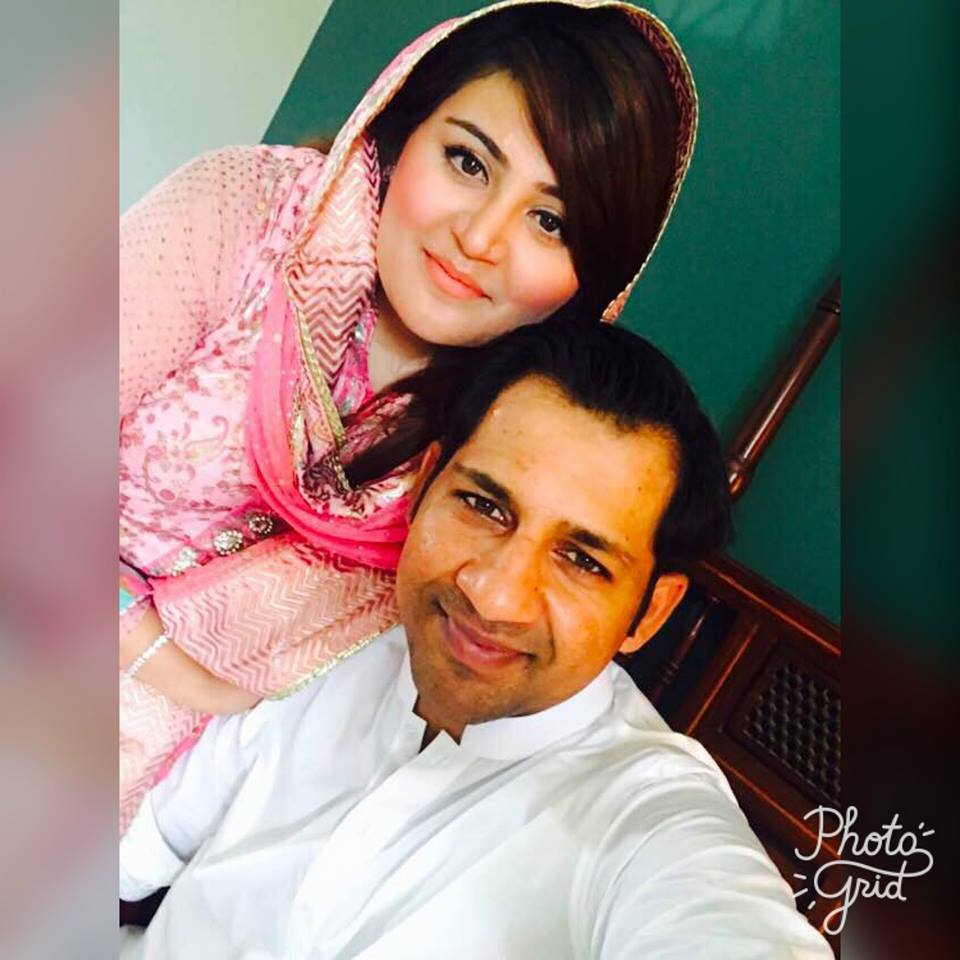 Sarfraz Ahmed Celebrating Eid With His Wife