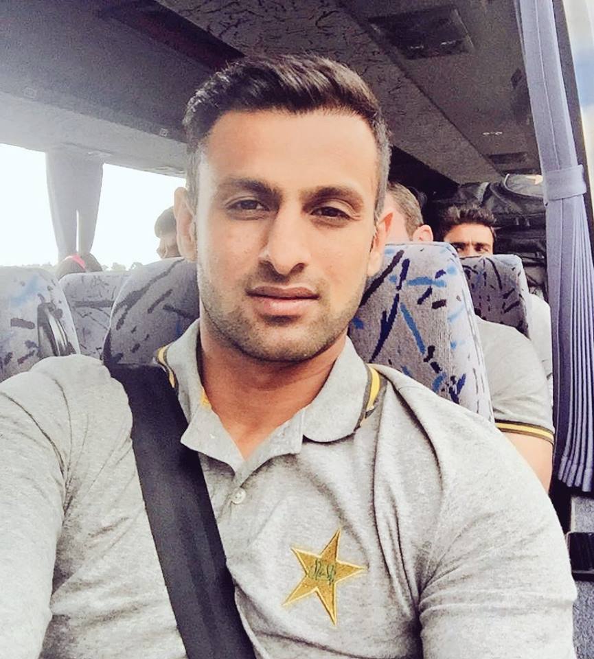 Selfie time Shoaib Malik while on his way to Wellington with the team