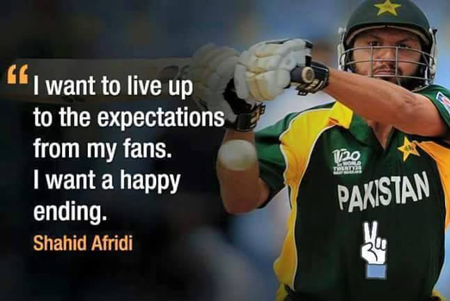 Shahid Afridi Wants Happy Ending