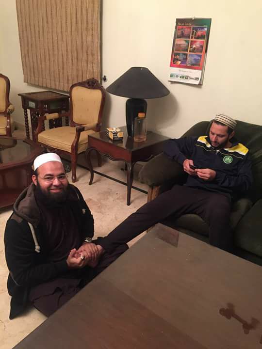 Shahid Afridi With His Friend