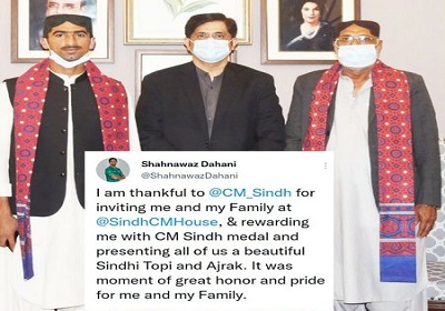 Shahnawaz Dahani Meets Chief Minister Sindh Murad Ali Shah