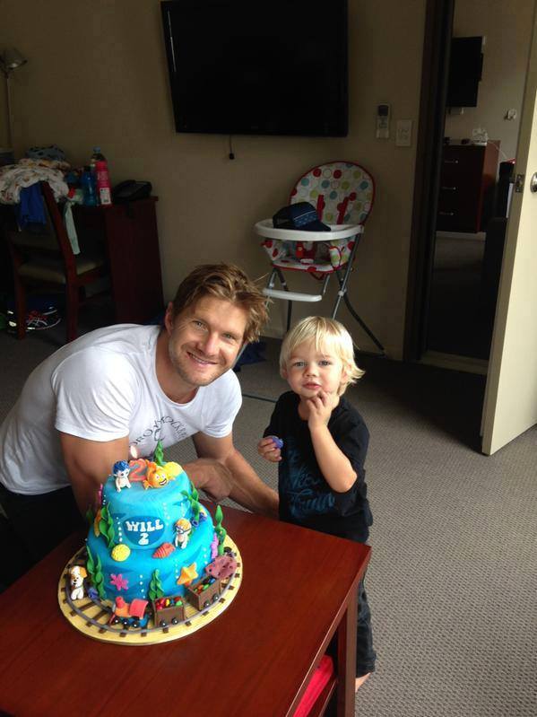 Shane Watson With His Kid