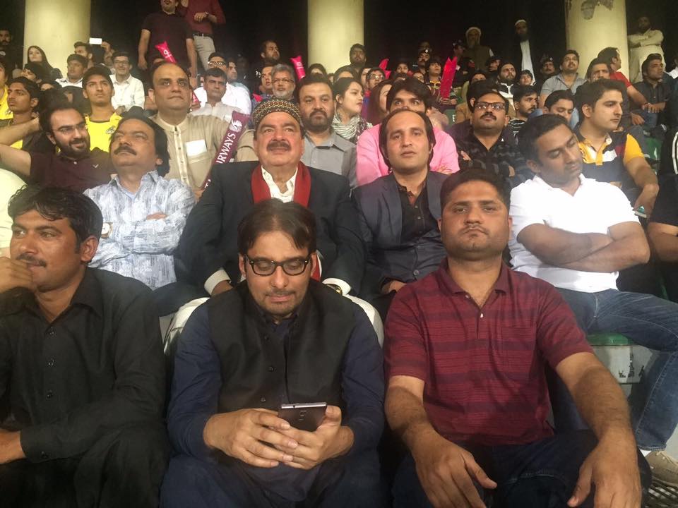 Sheikh Rasheed Watching PSL Final