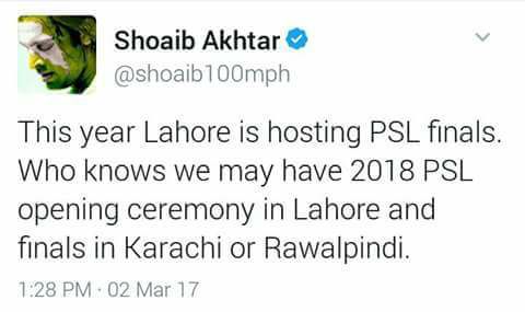Shoaib Akhtar Tweet