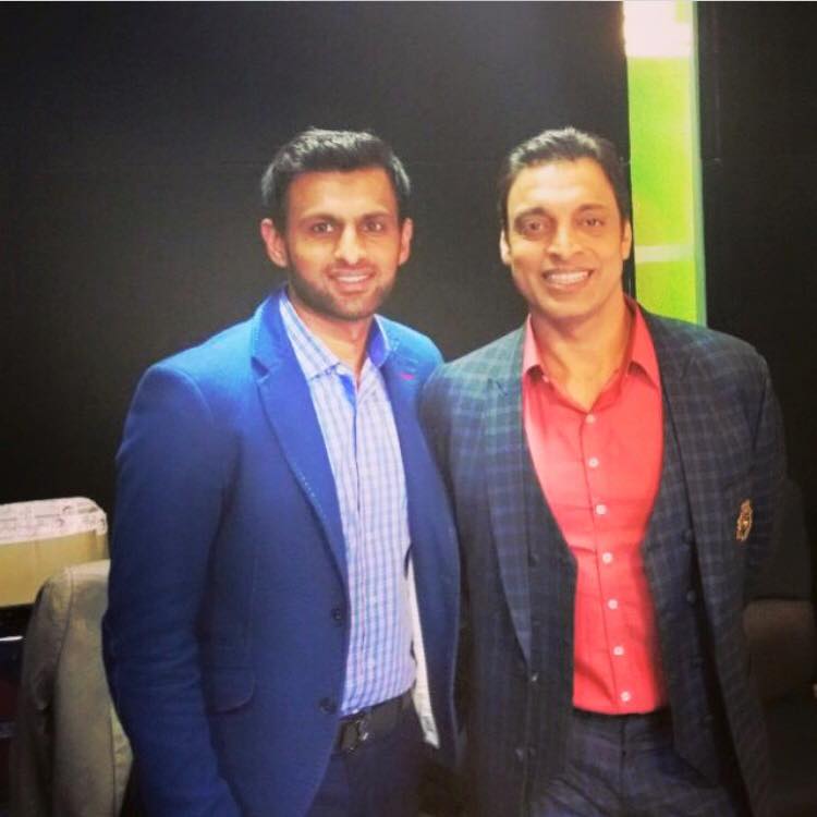 Shoaib Akhtar With Shoaib Malik Latest Photo