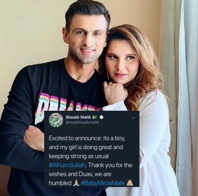 Shoaib Malik & Sania Mirza Blessed With A Baby Boy