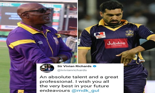 Sir Viv Richards Wishes All The Best To Umar Gul For His Future