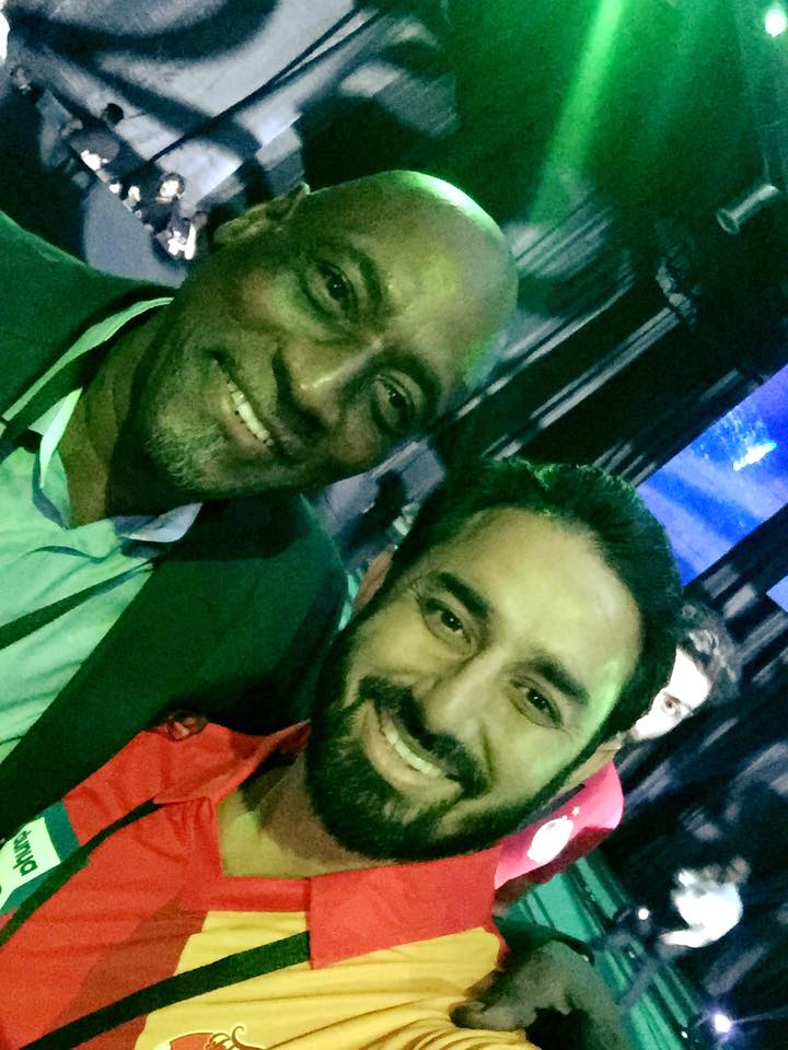 Sir Viv with Saeed Ajmal At The PSL Draft