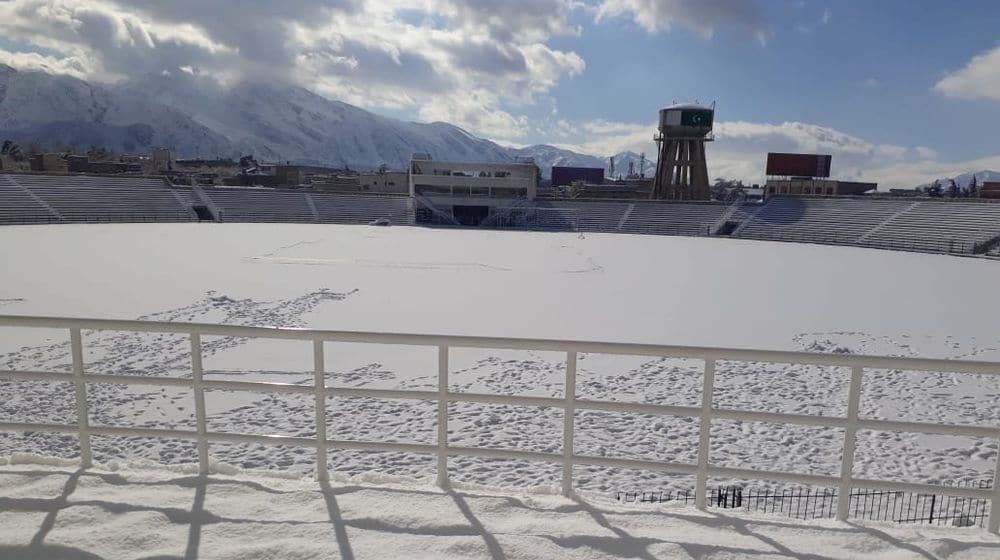 Snow Turns Quetta Cricket Stadium Into A Mesmerising Scene From Fairytales