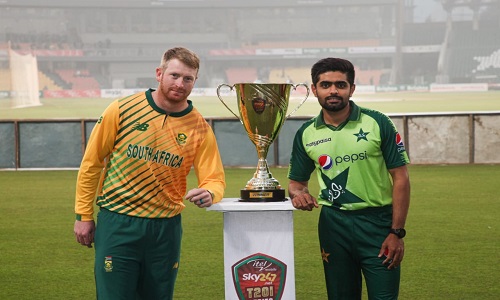 T20I Series Trophy Unveiled By Pakistan And South Africa Captain