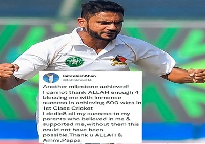 Tabish Khan Dedicates His 600 First Class Wickets Milestone To His Parents