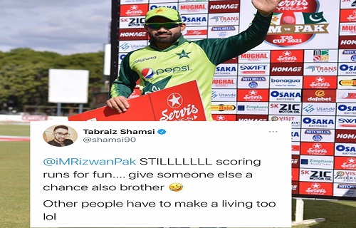 Tabraiz Shamsi Passed Interesting Compliment To Muhammad Rizwan For His Current Form
