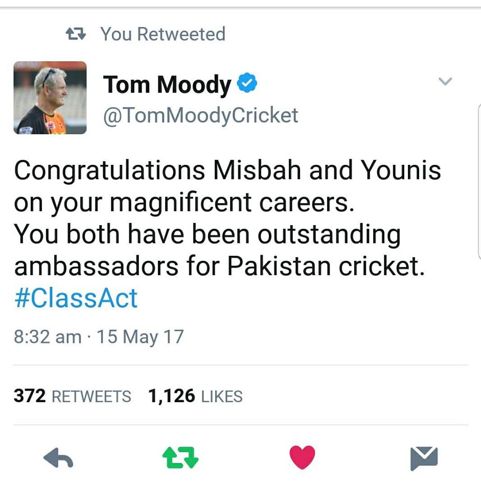 Tom Moody Tweet
