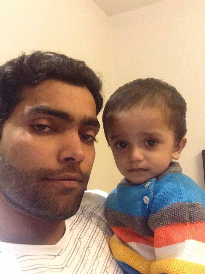 Umar Akmal With His Nephew Arham