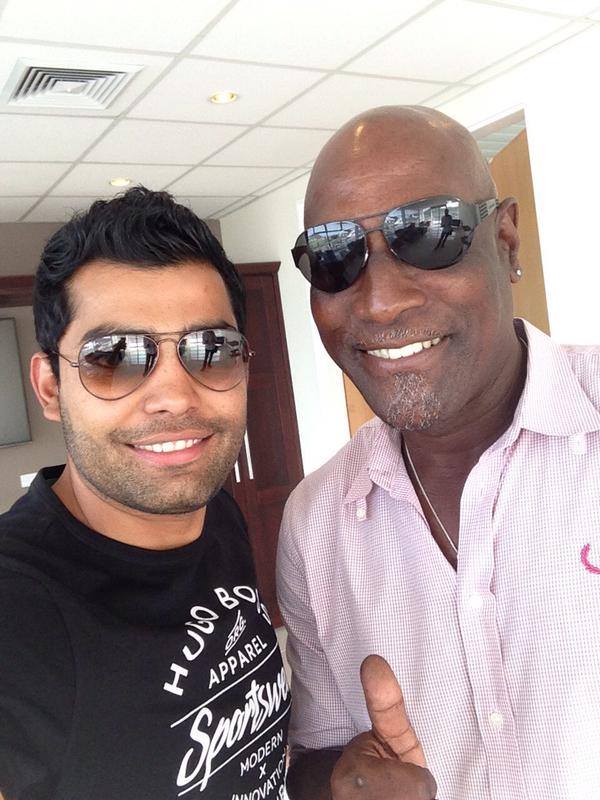 Umar Akmal with Sir Viv Richards