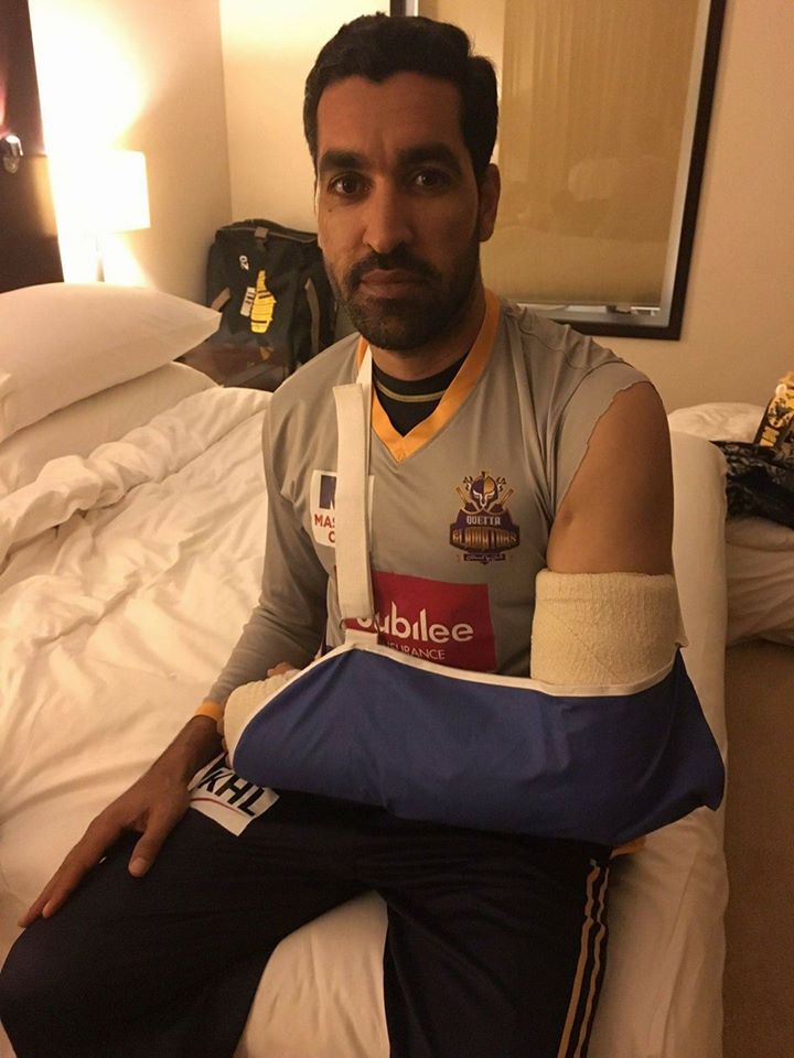 Umar Gul Has Fractured In His Arm