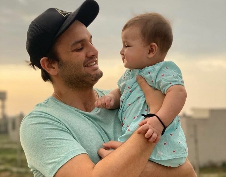 Usman Qadir With His Cute Baby