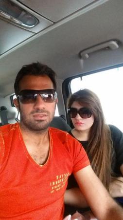 Wahab Riaz With His Wife