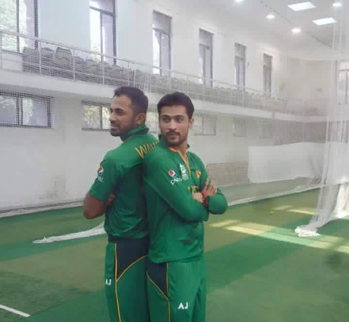 Wahab and Amir in new kit