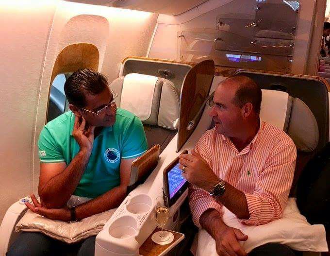 Waqar Younis & Micky Arthur Having A Chat On The Way To Lahore