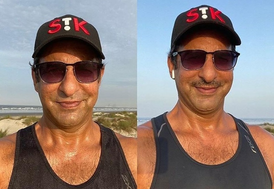 Waseem Akram Share His Post With Moustache Or Without Moustache