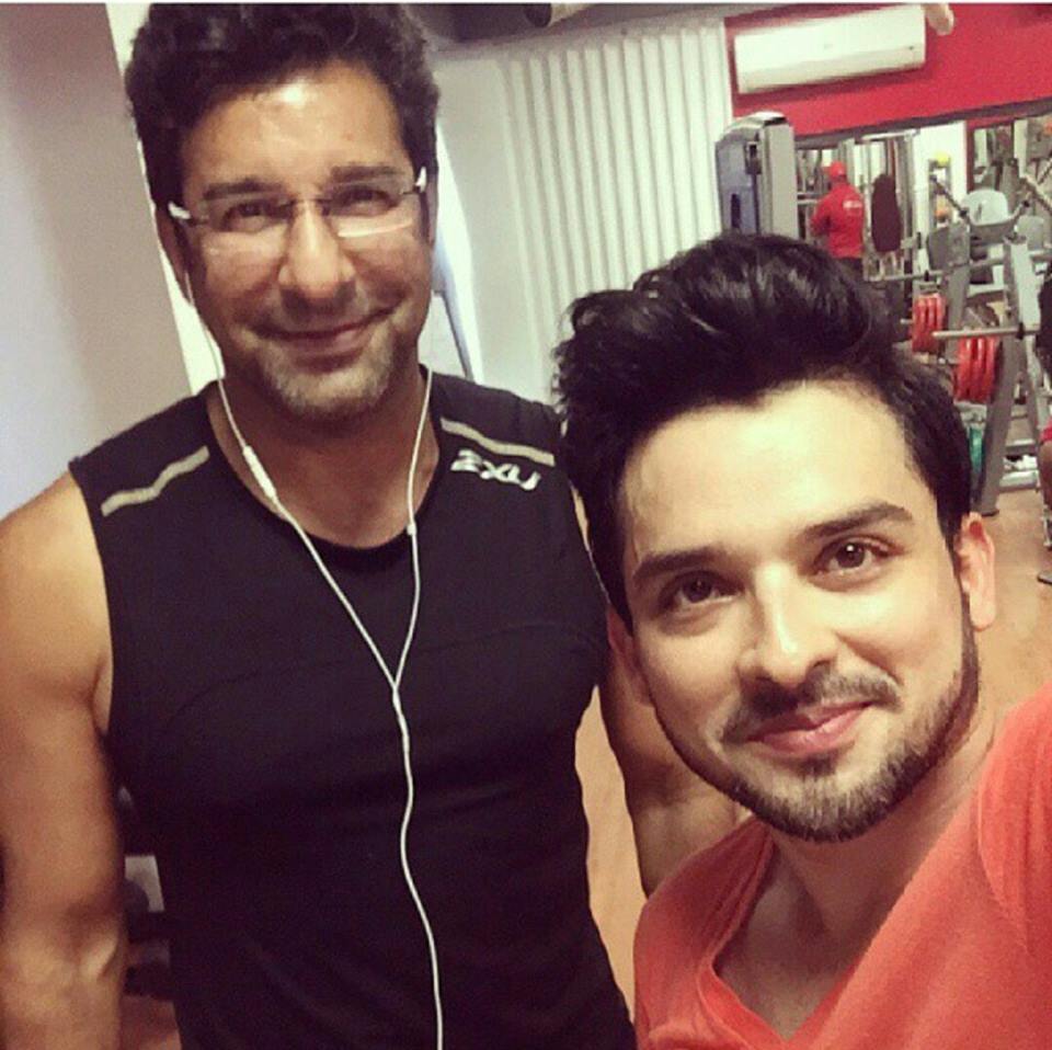 Waseem Akram With Noman Habib At Gym