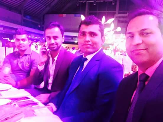 Waseem Badami with Cricketers at Launch of PSL Event