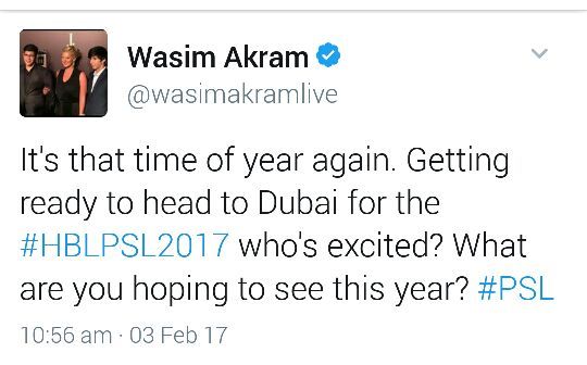 Wasim Akram Tweet